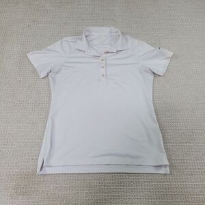 Peter Millar‎ Shirt Womens Small White Casual Polo 1/4 Button Short Sleeve Golf